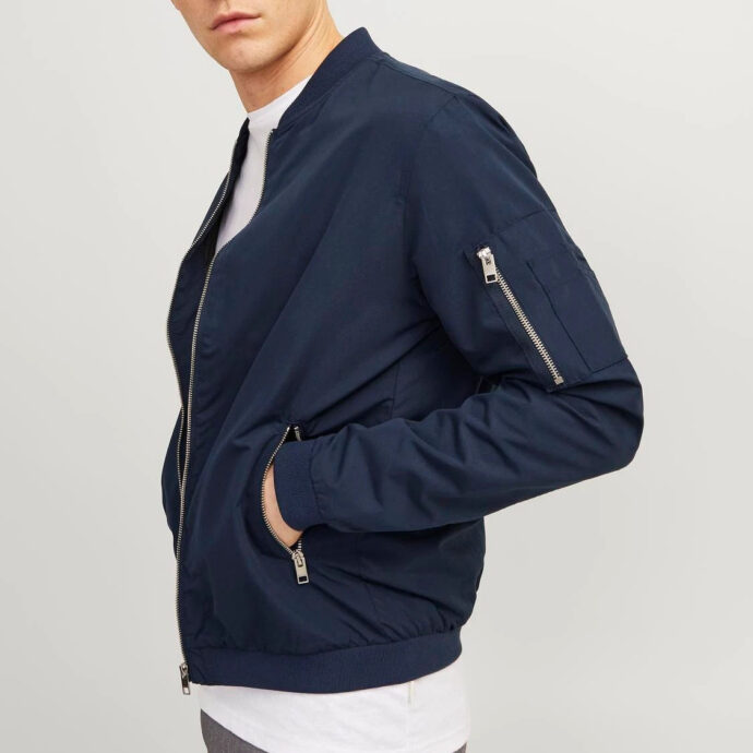 ⁦JACK & JONES BOMBER JOMER BOMBER BLEU NUIT⁩ - الصورة ⁦3⁩